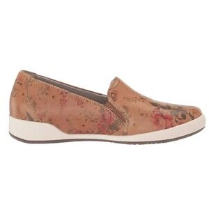 Dansko Odina Tan‎ Floral Slip On Leather Sneaker Comfort Shoe Size 37 Coastal